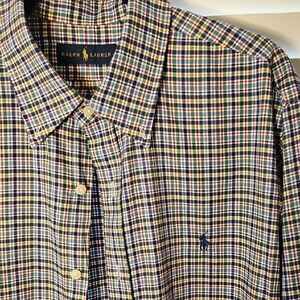 Ralph Lauren Men's Plaid Button-Down Shirt Size XL